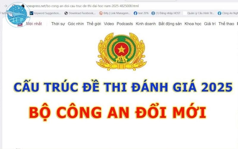 Cấu trúc đề thi Đánh giá năng lực của Bộ Công an