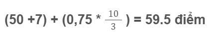 Ví dụ minh họa cách tính điểm đánh giá năng lực TSA